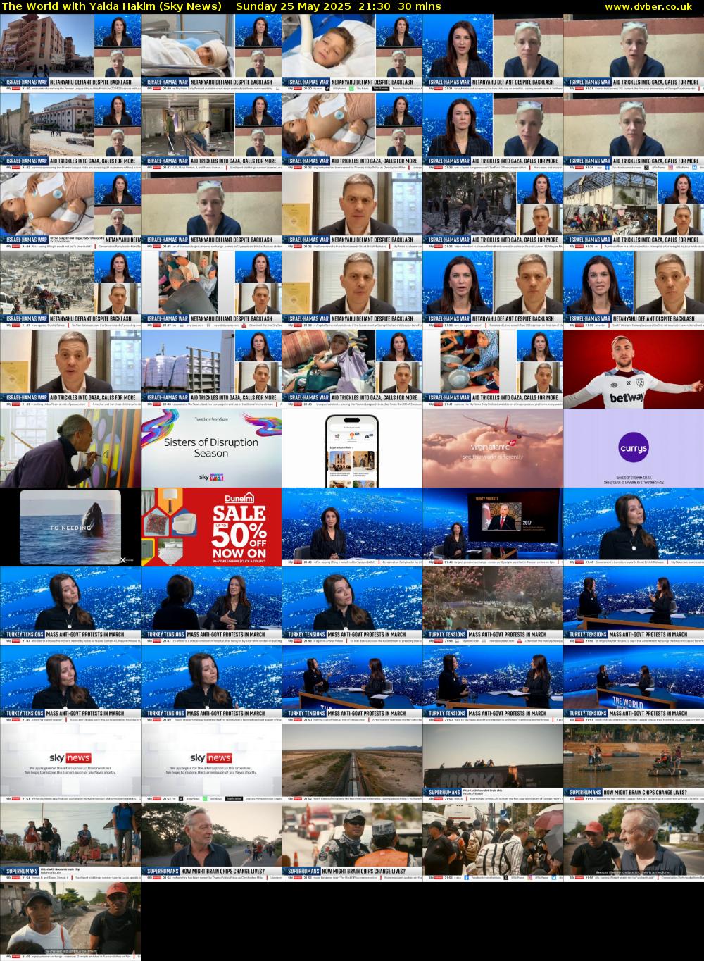 The World with Yalda Hakim (Sky News) Sunday 25 May 2025 21:30 - 22:00