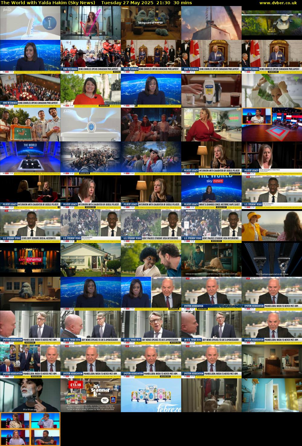 The World with Yalda Hakim (Sky News) Tuesday 27 May 2025 21:30 - 22:00