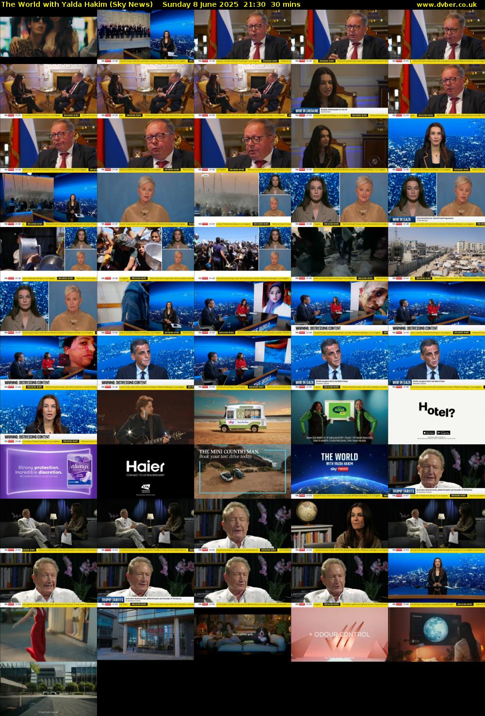The World with Yalda Hakim (Sky News) Sunday 8 June 2025 21:30 - 22:00