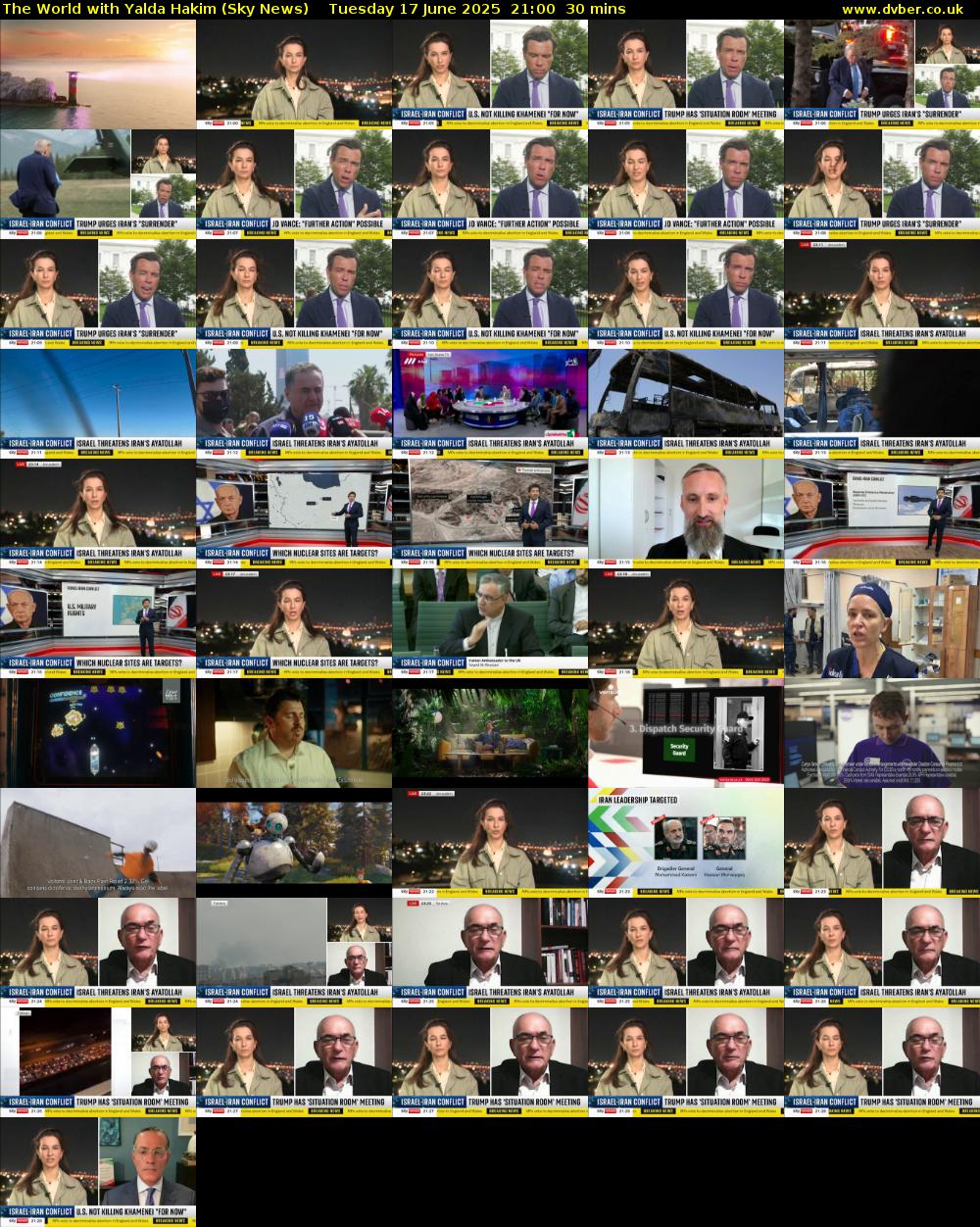The World with Yalda Hakim (Sky News) Tuesday 17 June 2025 21:00 - 21:30