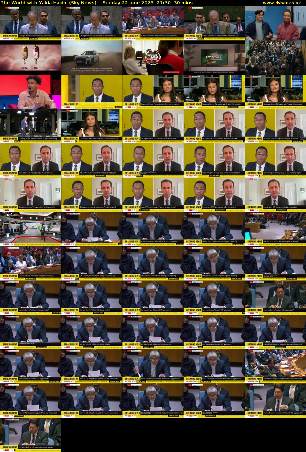 The World with Yalda Hakim (Sky News) Sunday 22 June 2025 21:30 - 22:00