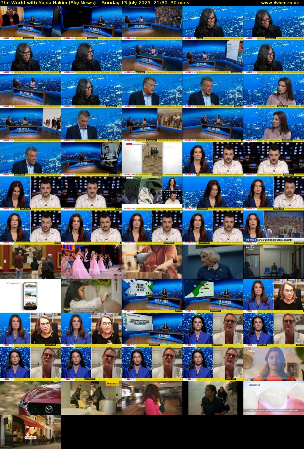 The World with Yalda Hakim (Sky News) Sunday 13 July 2025 21:30 - 22:00