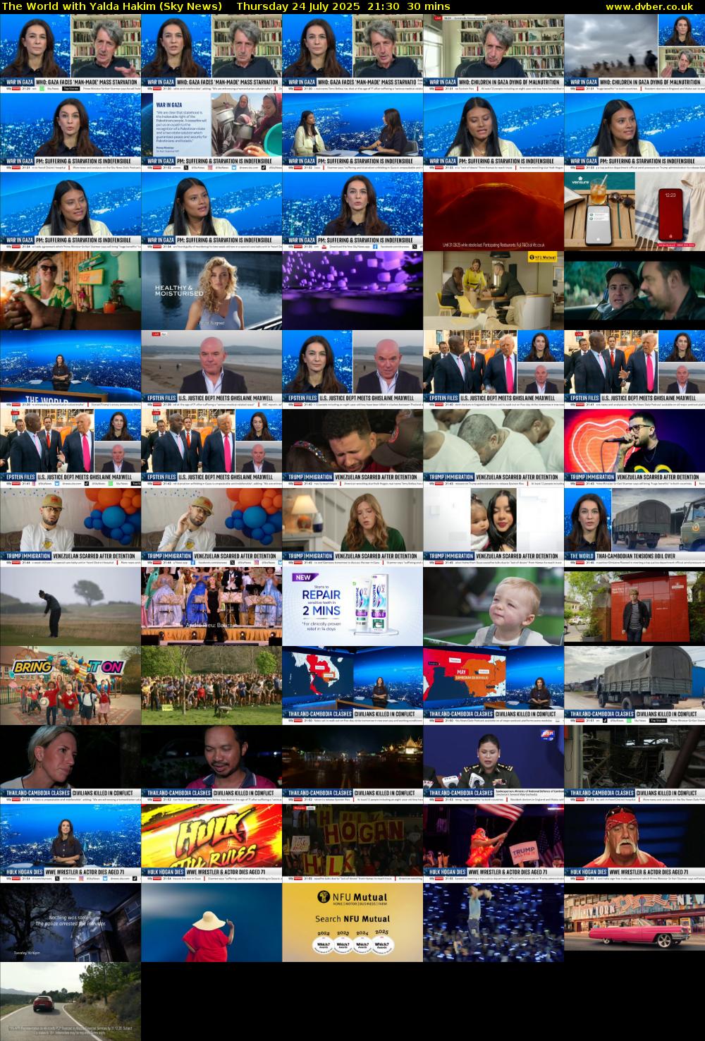 The World with Yalda Hakim (Sky News) Thursday 24 July 2025 21:30 - 22:00