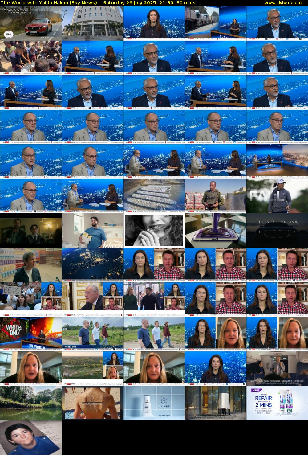 The World with Yalda Hakim (Sky News) Saturday 26 July 2025 21:30 - 22:00