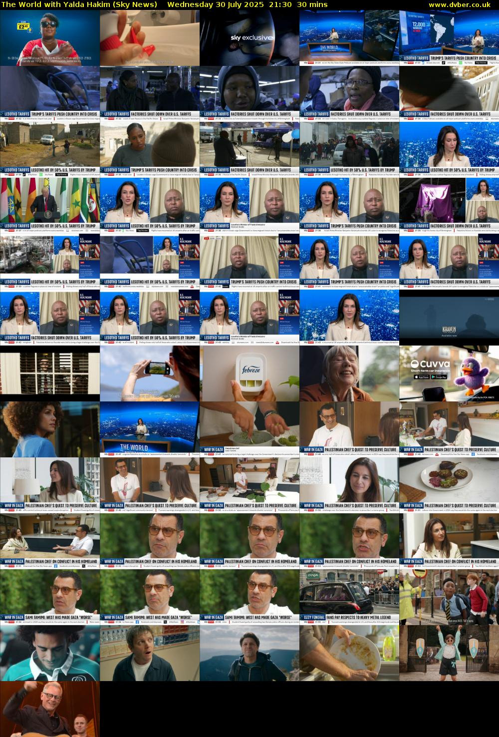 The World with Yalda Hakim (Sky News) Wednesday 30 July 2025 21:30 - 22:00