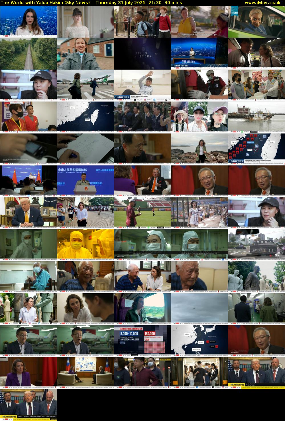 The World with Yalda Hakim (Sky News) Thursday 31 July 2025 21:30 - 22:00