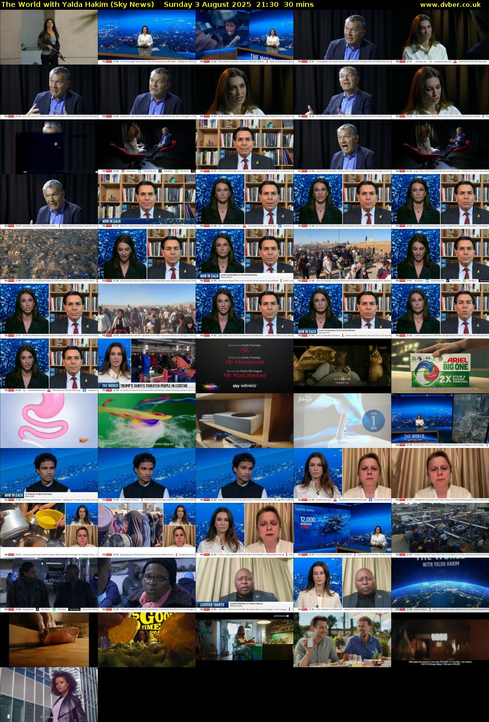 The World with Yalda Hakim (Sky News) Sunday 3 August 2025 21:30 - 22:00