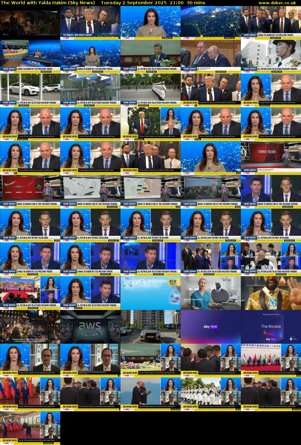 The World with Yalda Hakim (Sky News) Tuesday 2 September 2025 21:00 - 21:30