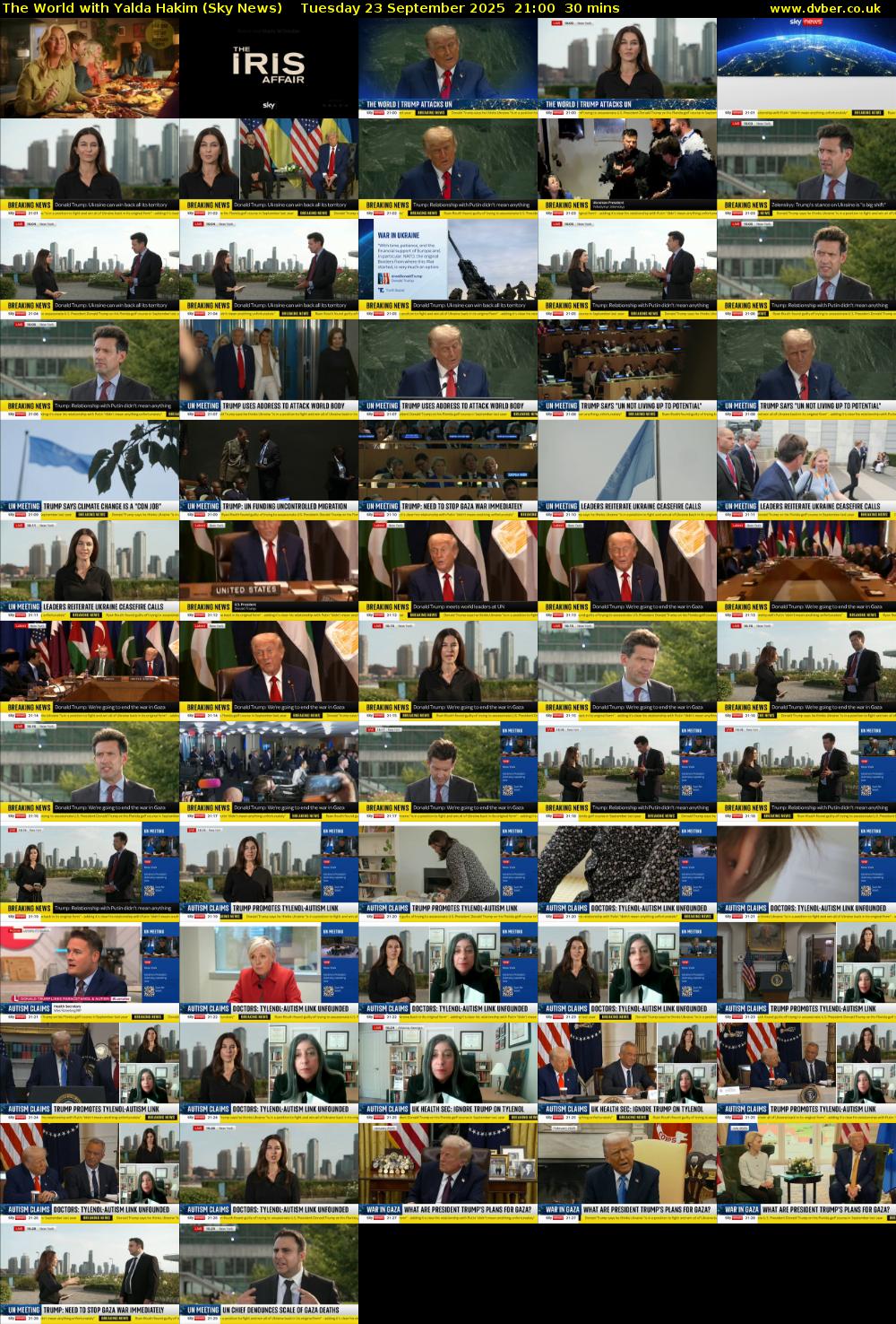 The World with Yalda Hakim (Sky News) Tuesday 23 September 2025 21:00 - 21:30