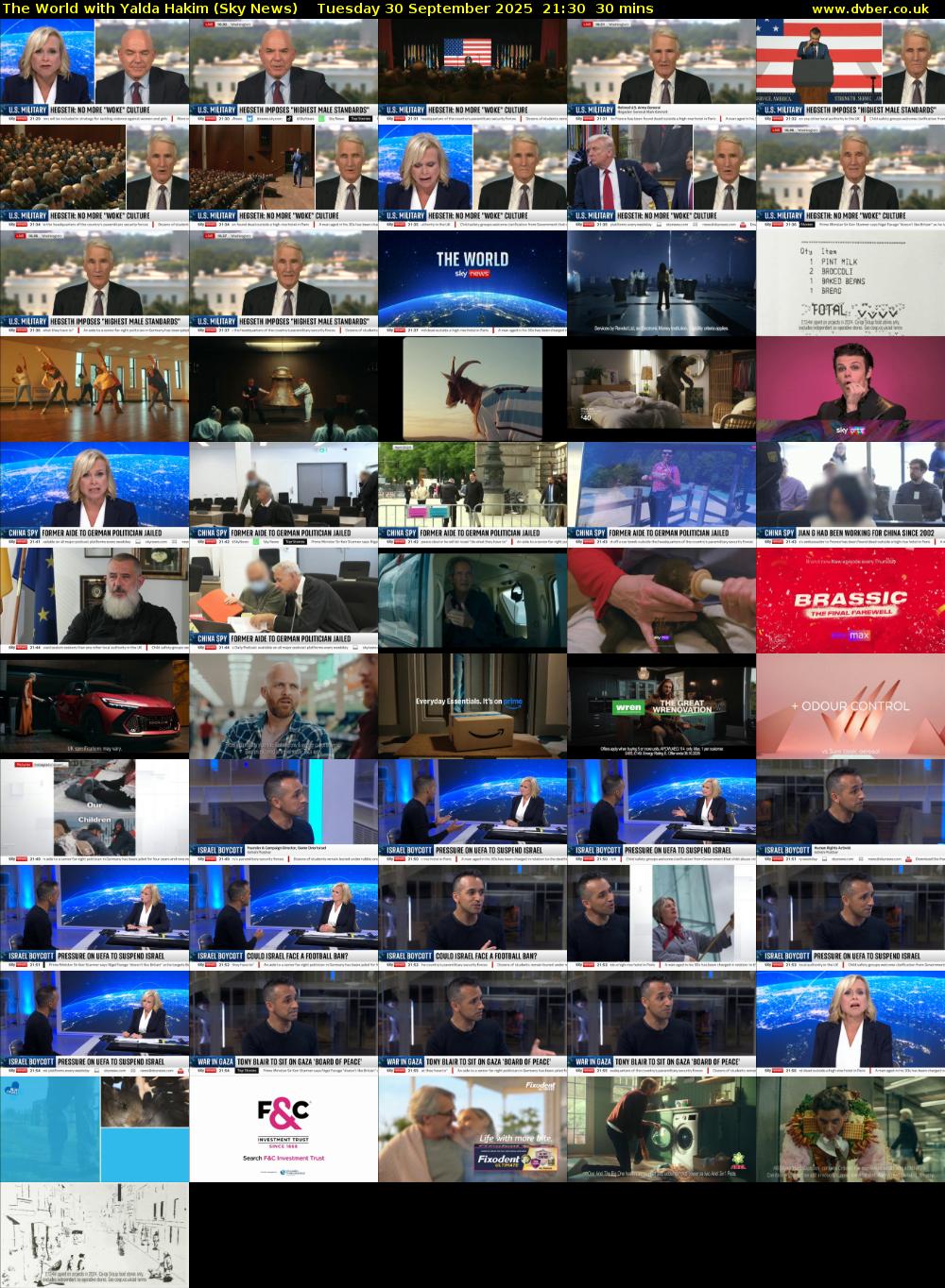 The World with Yalda Hakim (Sky News) Tuesday 30 September 2025 21:30 - 22:00