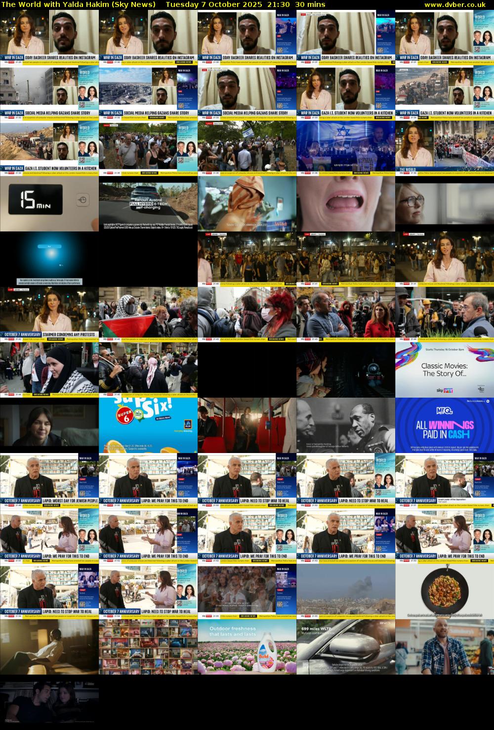 The World with Yalda Hakim (Sky News) Tuesday 7 October 2025 21:30 - 22:00