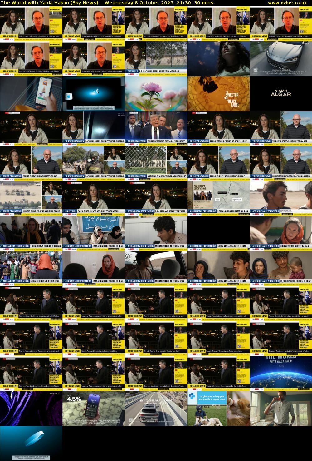 The World with Yalda Hakim (Sky News) Wednesday 8 October 2025 21:30 - 22:00