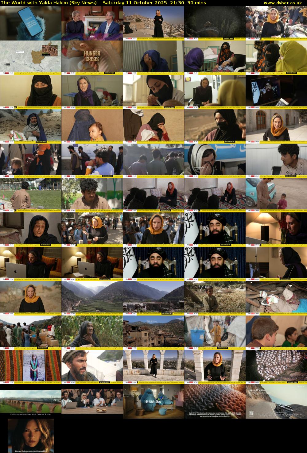 The World with Yalda Hakim (Sky News) Saturday 11 October 2025 21:30 - 22:00