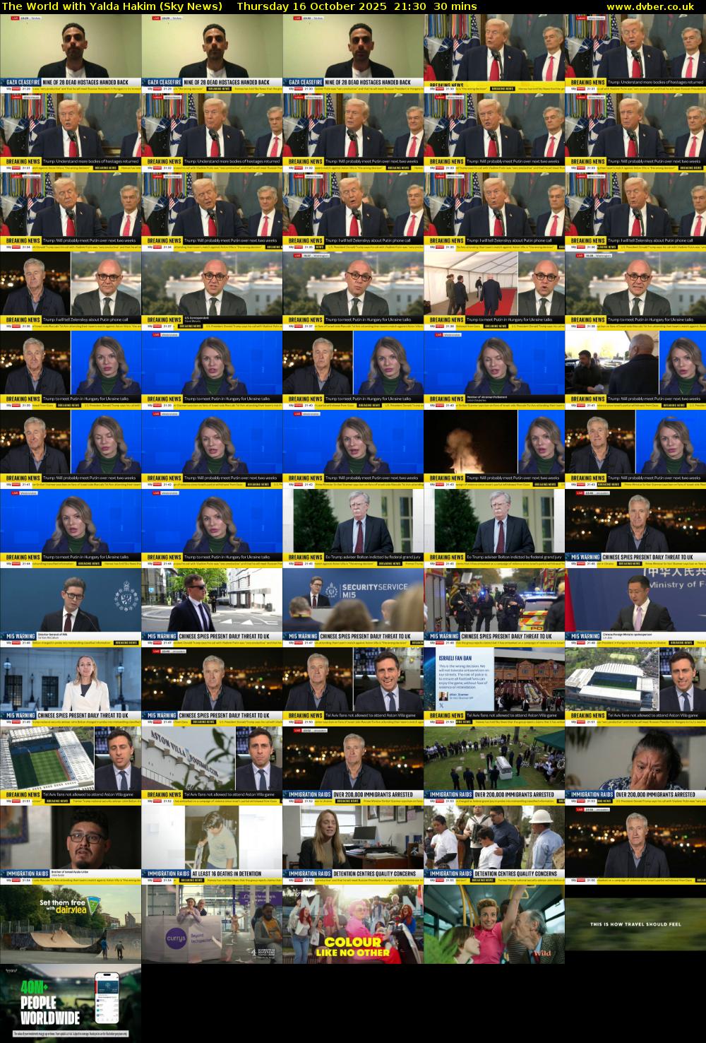 The World with Yalda Hakim (Sky News) Thursday 16 October 2025 21:30 - 22:00