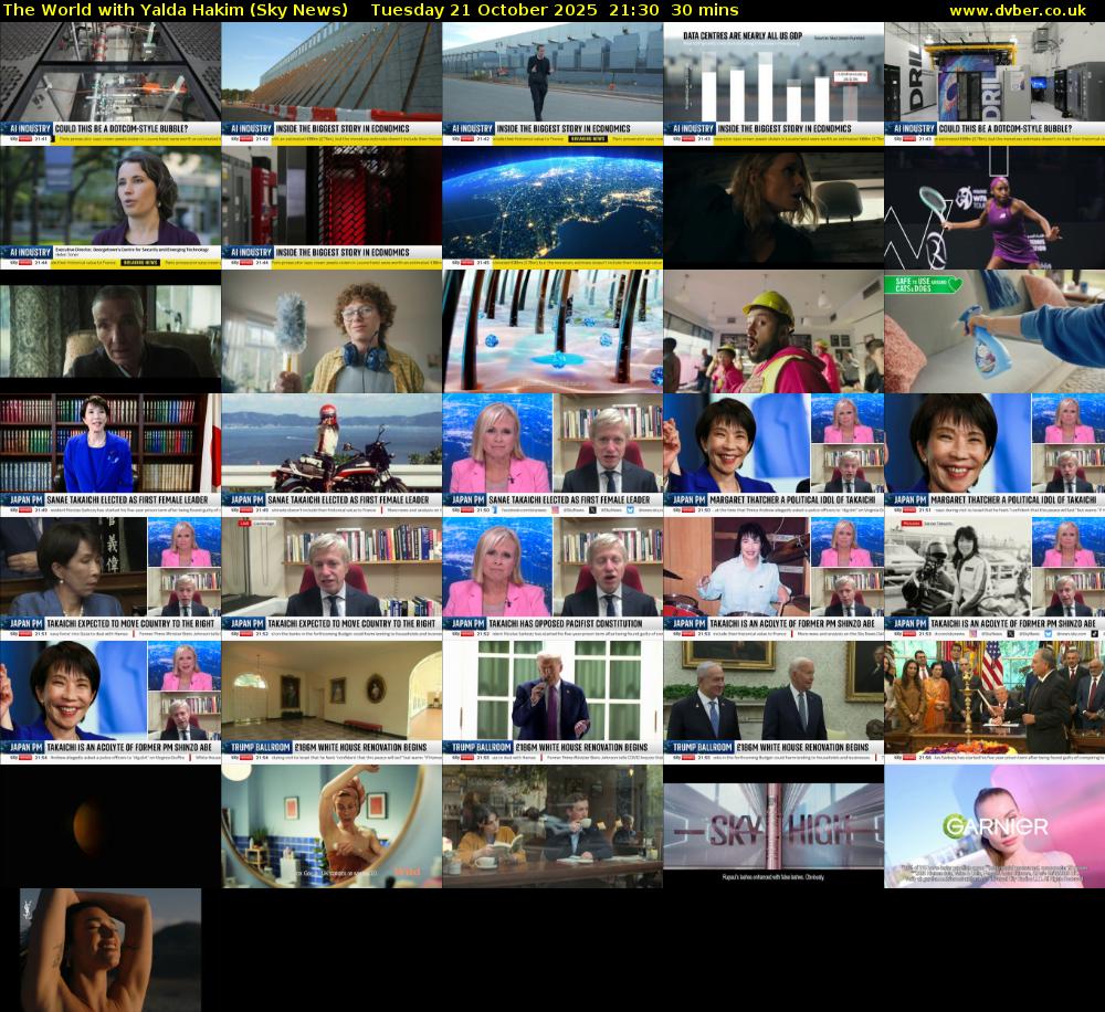 The World with Yalda Hakim (Sky News) Tuesday 21 October 2025 21:30 - 22:00