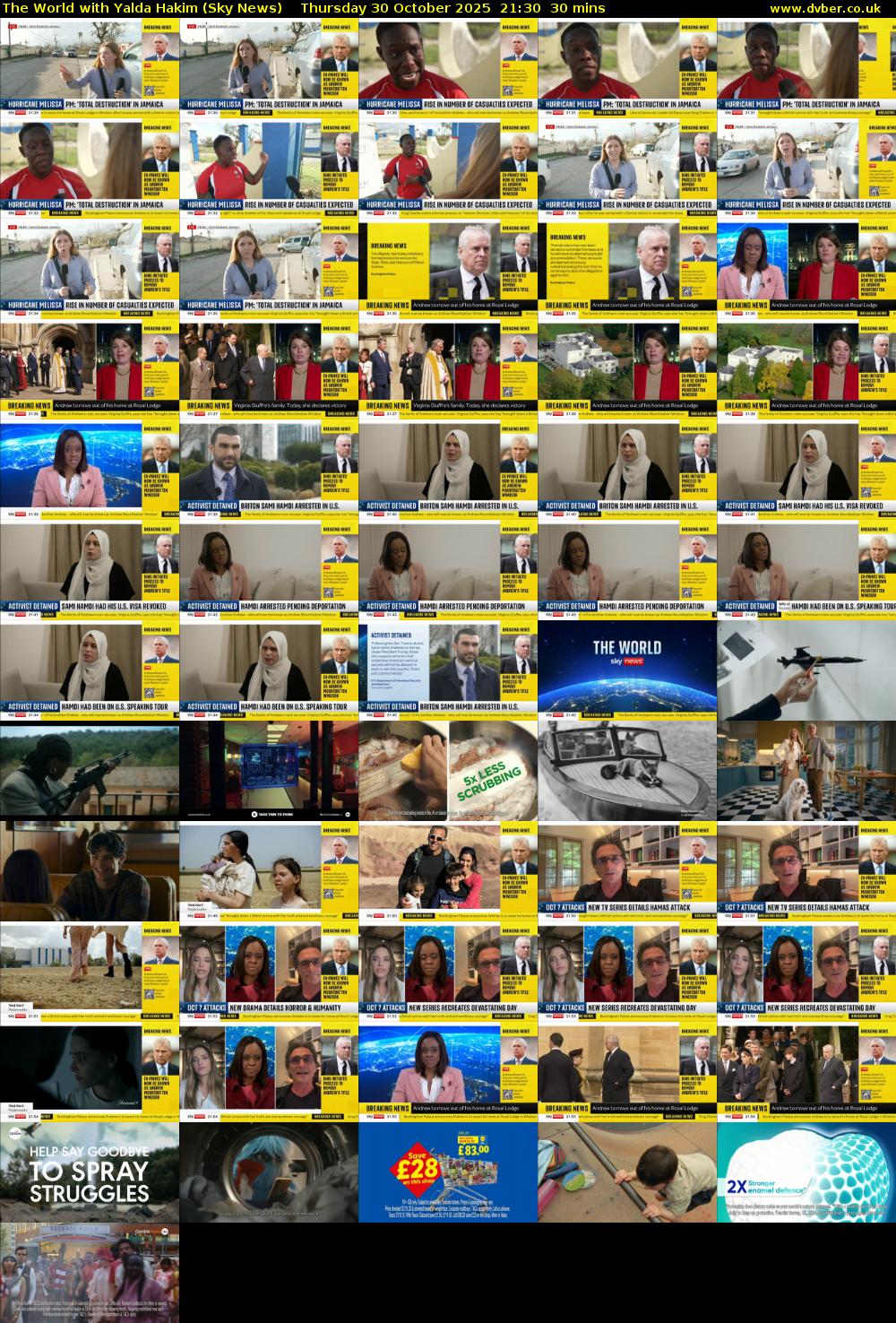 The World with Yalda Hakim (Sky News) Thursday 30 October 2025 21:30 - 22:00