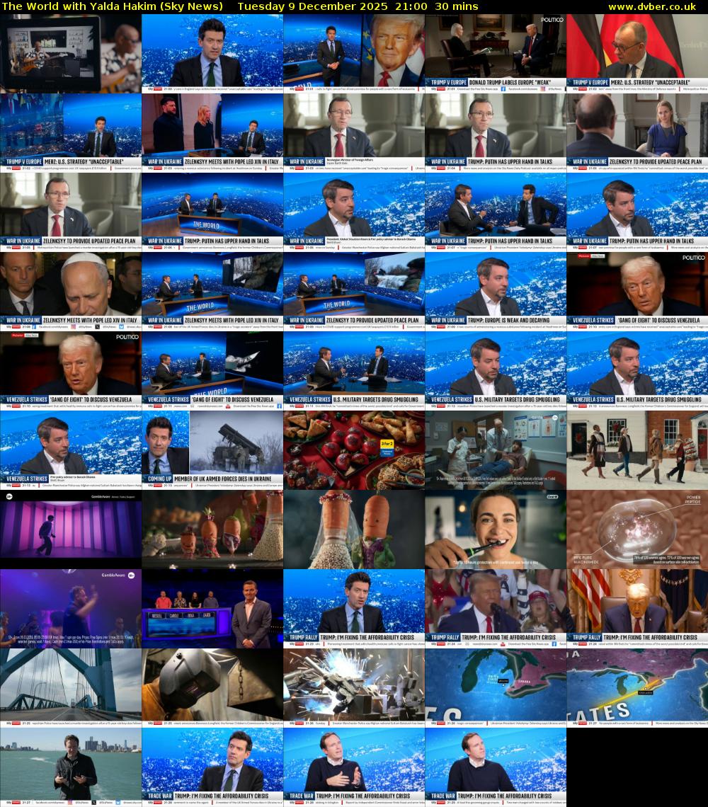 The World with Yalda Hakim (Sky News) Tuesday 9 December 2025 21:00 - 21:30