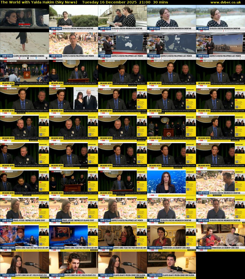 The World with Yalda Hakim (Sky News) Tuesday 16 December 2025 21:00 - 21:30