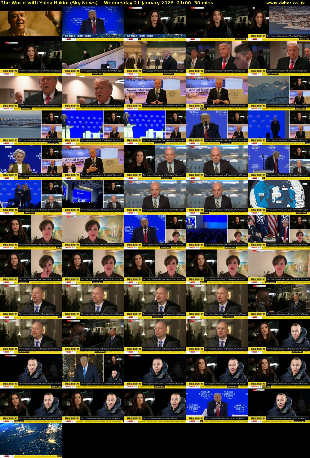 The World with Yalda Hakim (Sky News) Wednesday 21 January 2026 21:00 - 21:30