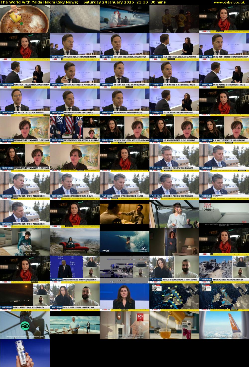 The World with Yalda Hakim (Sky News) Saturday 24 January 2026 21:30 - 22:00