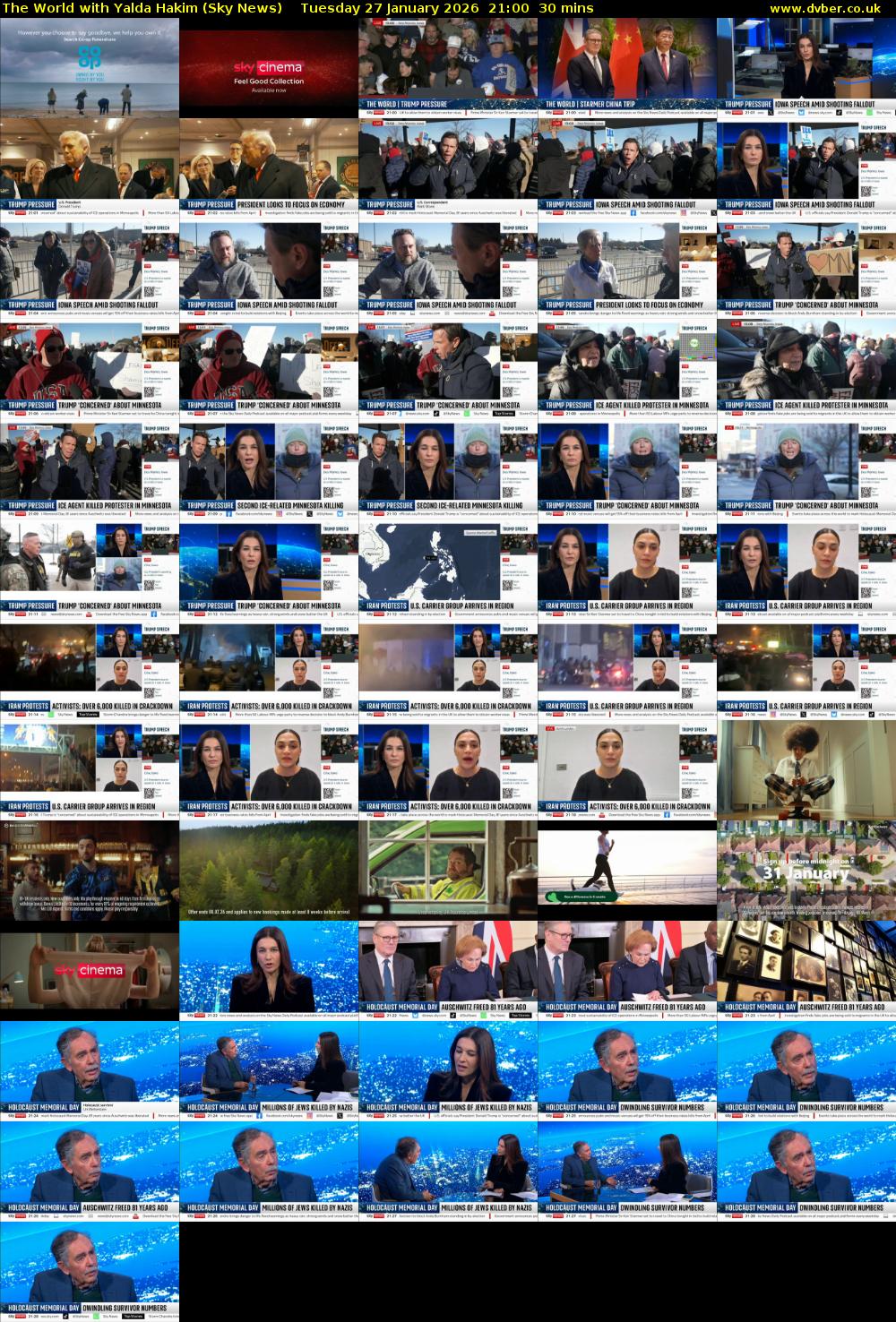 The World with Yalda Hakim (Sky News) Tuesday 27 January 2026 21:00 - 21:30