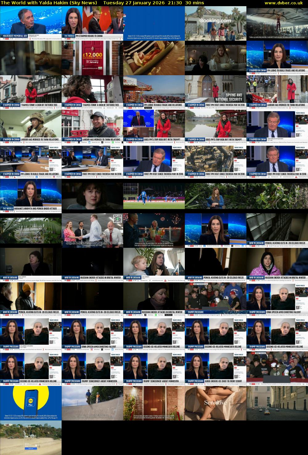 The World with Yalda Hakim (Sky News) Tuesday 27 January 2026 21:30 - 22:00