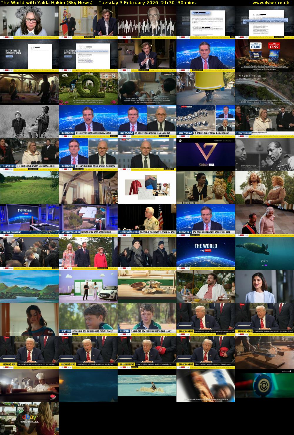 The World with Yalda Hakim (Sky News) Tuesday 3 February 2026 21:30 - 22:00