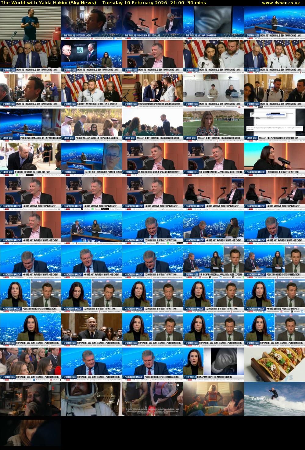 The World with Yalda Hakim (Sky News) Tuesday 10 February 2026 21:00 - 21:30