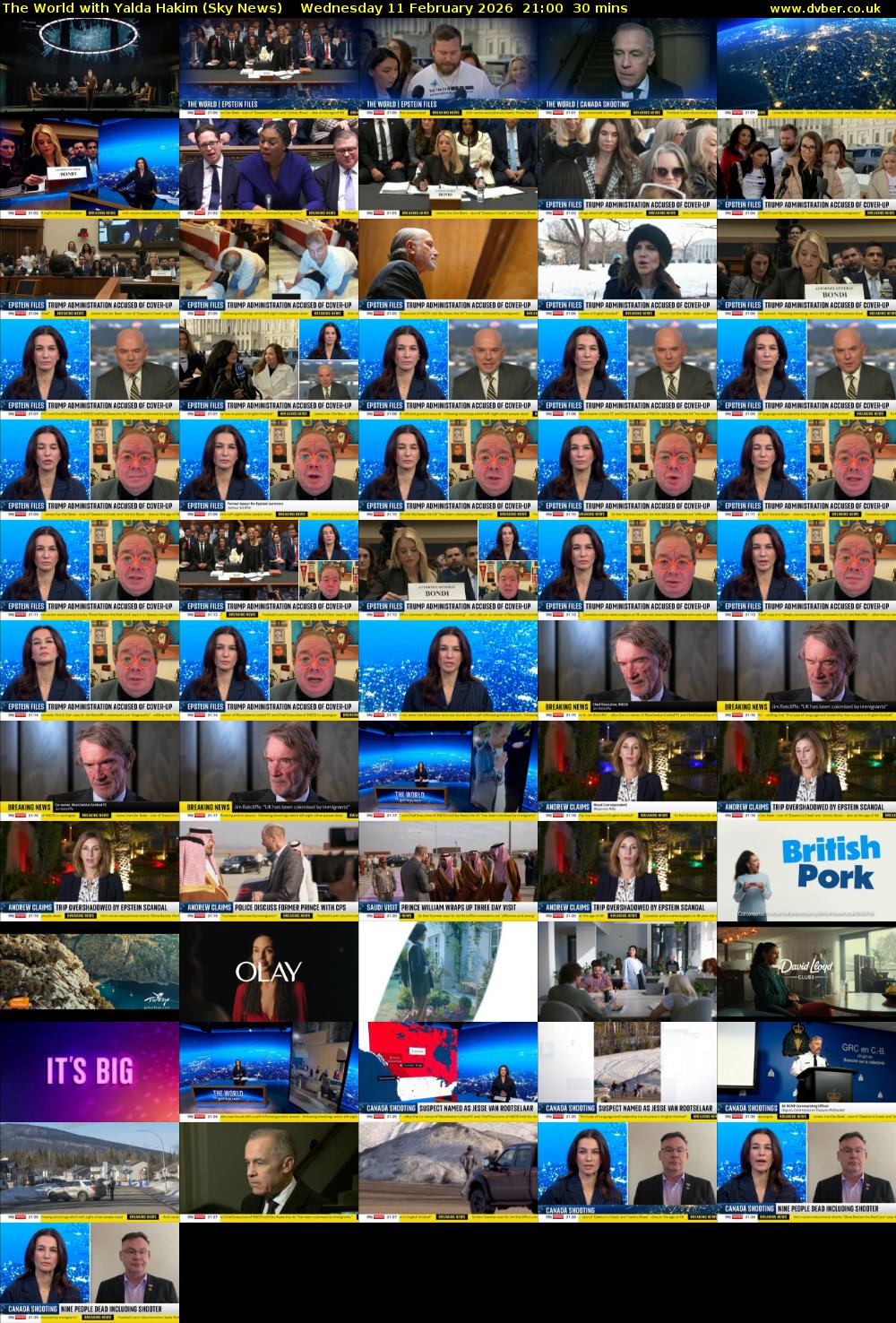 The World with Yalda Hakim (Sky News) Wednesday 11 February 2026 21:00 - 21:30