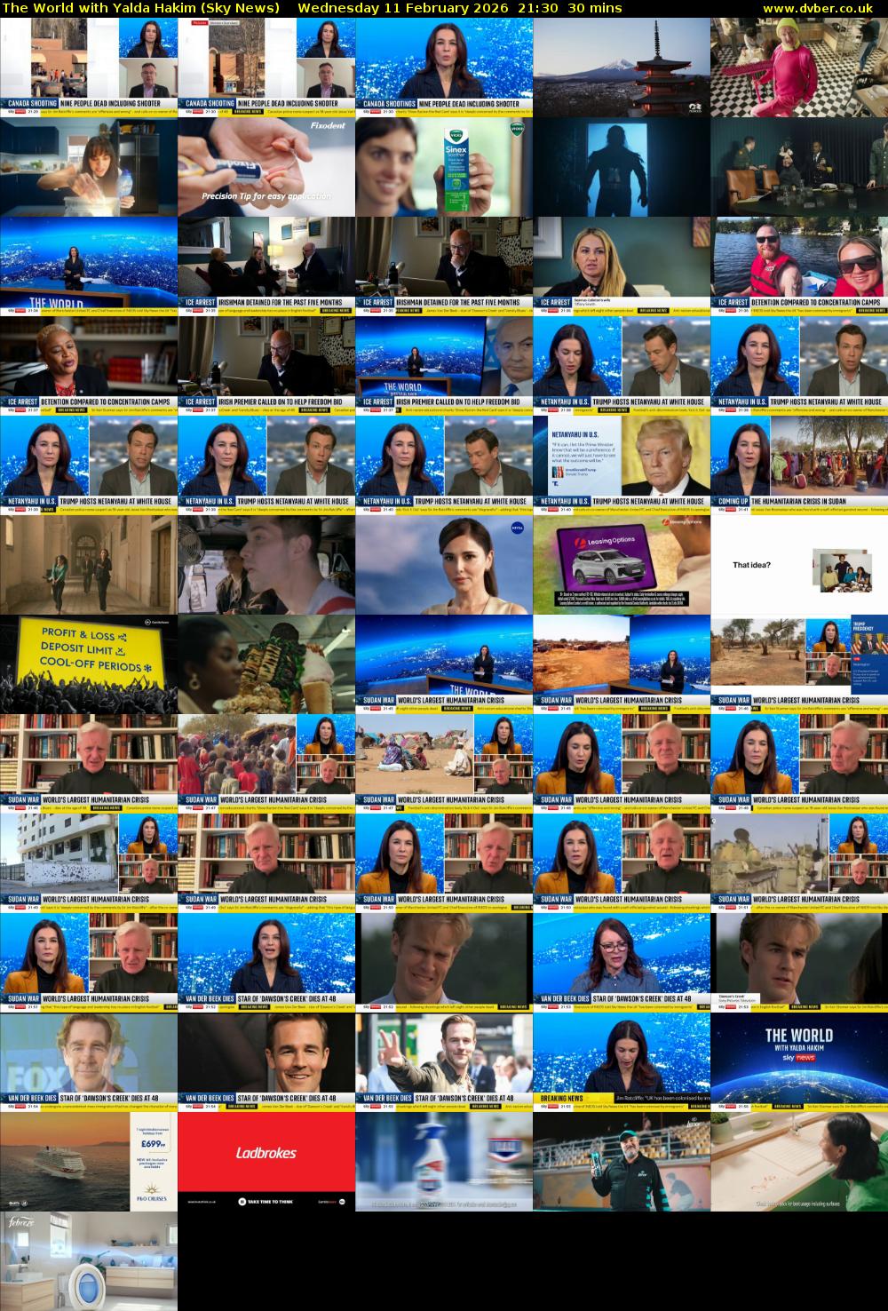 The World with Yalda Hakim (Sky News) Wednesday 11 February 2026 21:30 - 22:00