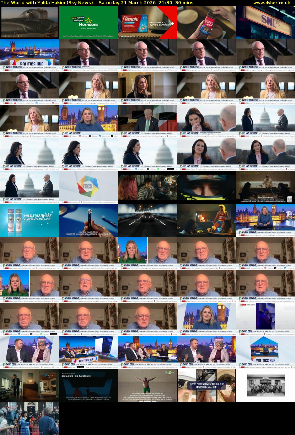 The World with Yalda Hakim (Sky News) Saturday 21 March 2026 21:30 - 22:00