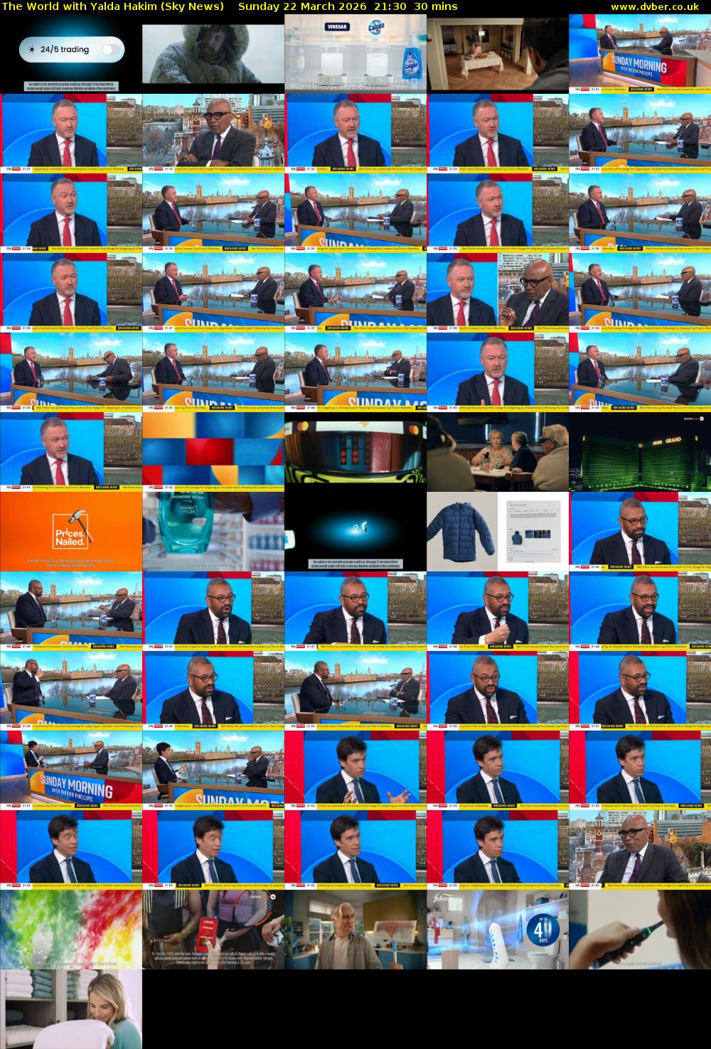 The World with Yalda Hakim (Sky News) Sunday 22 March 2026 21:30 - 22:00