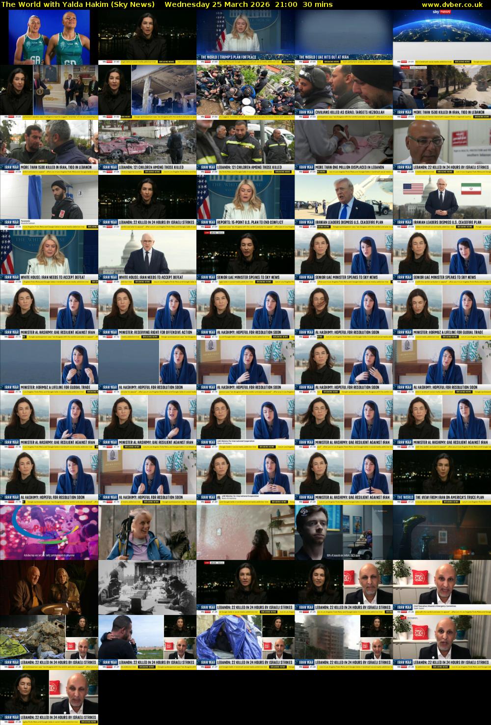 The World with Yalda Hakim (Sky News) Wednesday 25 March 2026 21:00 - 21:30
