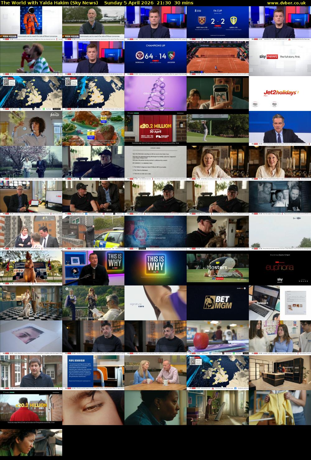 The World with Yalda Hakim (Sky News) Sunday 5 April 2026 21:30 - 22:00