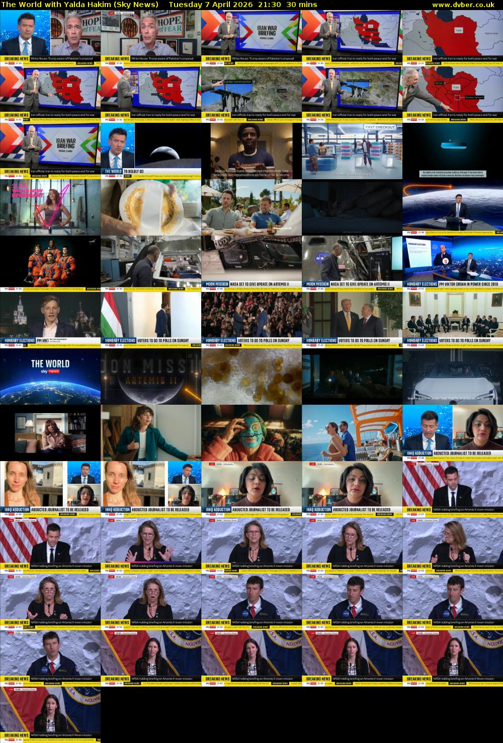 The World with Yalda Hakim (Sky News) Tuesday 7 April 2026 21:30 - 22:00