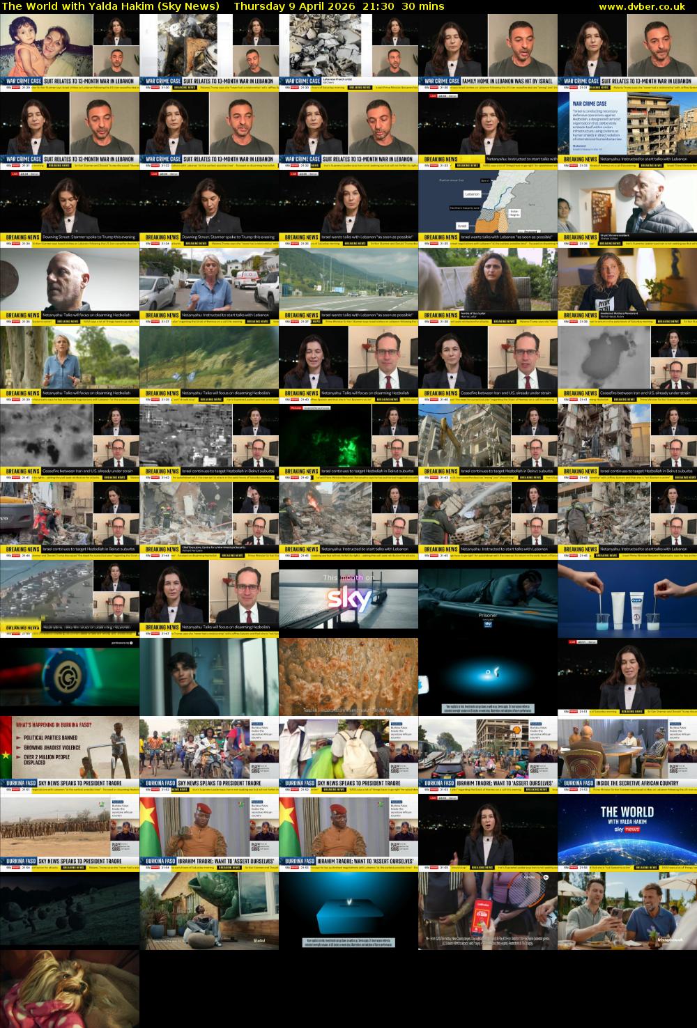 The World with Yalda Hakim (Sky News) Thursday 9 April 2026 21:30 - 22:00