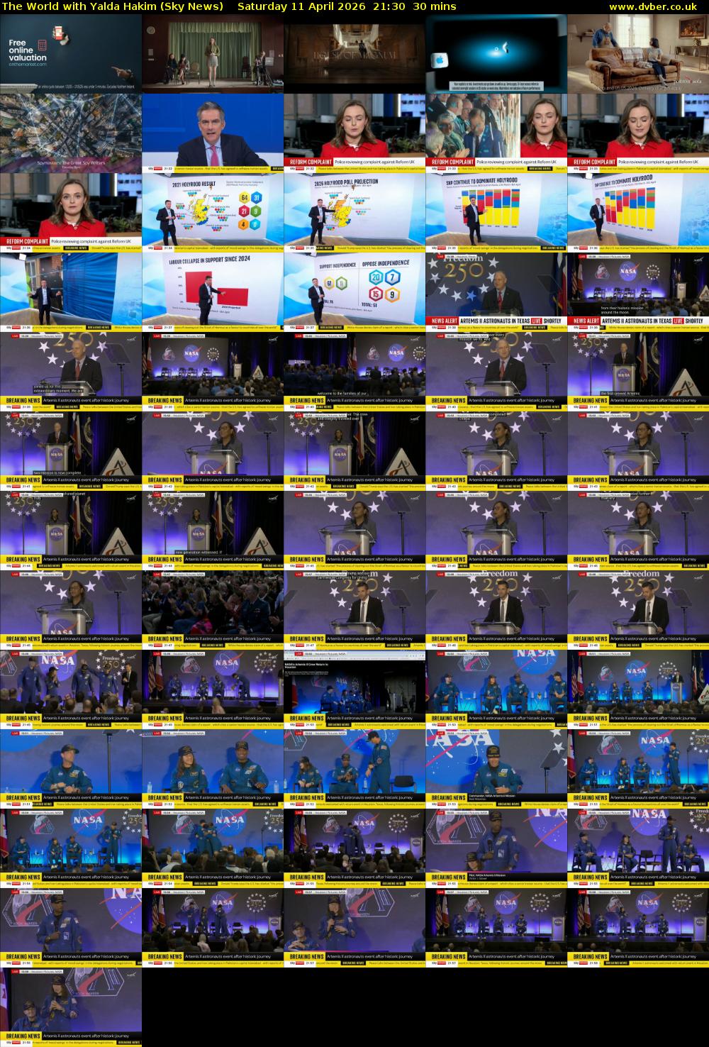 The World with Yalda Hakim (Sky News) Saturday 11 April 2026 21:30 - 22:00