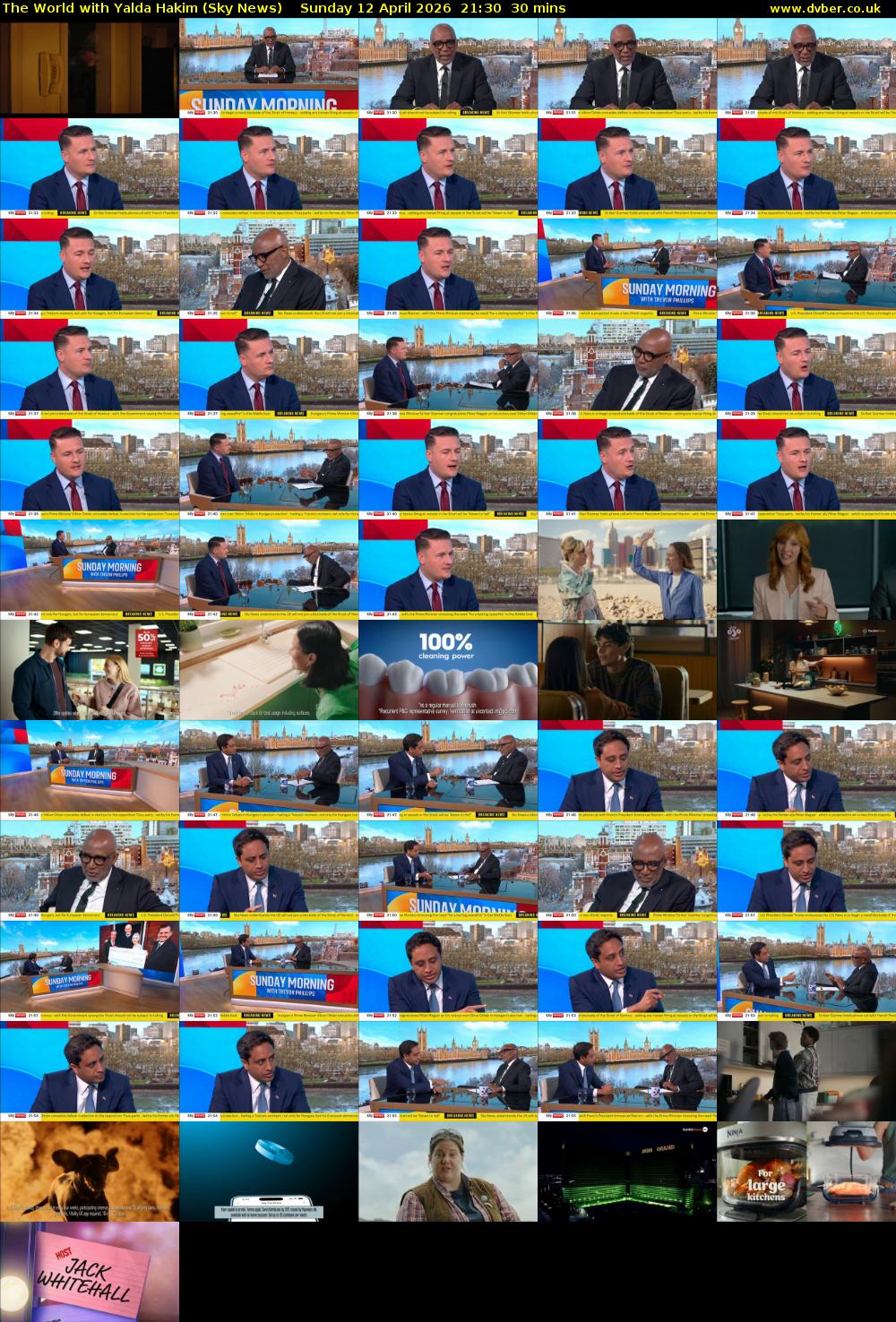 The World with Yalda Hakim (Sky News) Sunday 12 April 2026 21:30 - 22:00