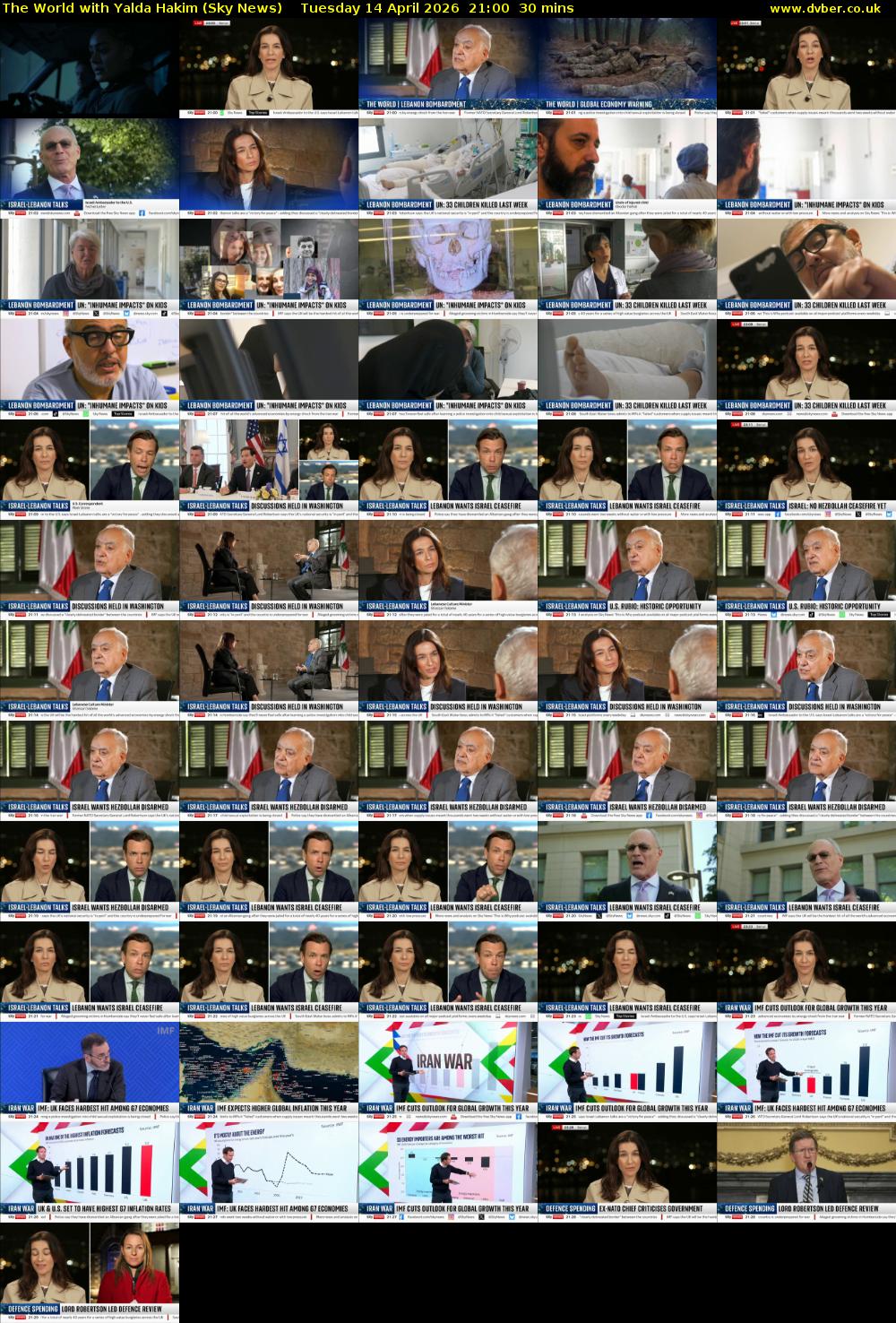 The World with Yalda Hakim (Sky News) Tuesday 14 April 2026 21:00 - 21:30