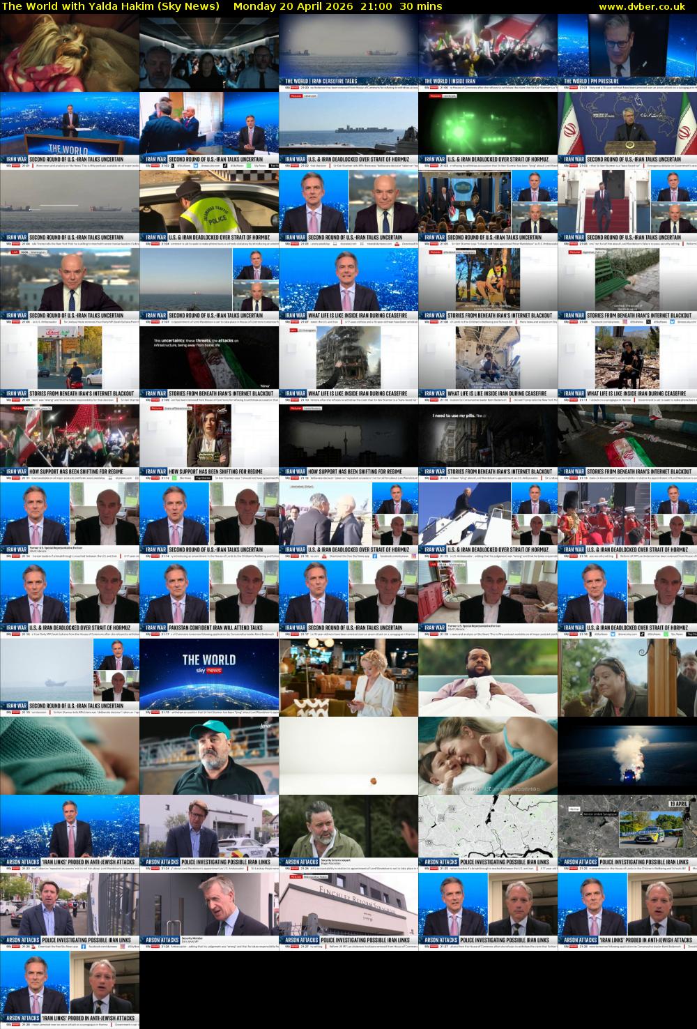 The World with Yalda Hakim (Sky News) Monday 20 April 2026 21:00 - 21:30