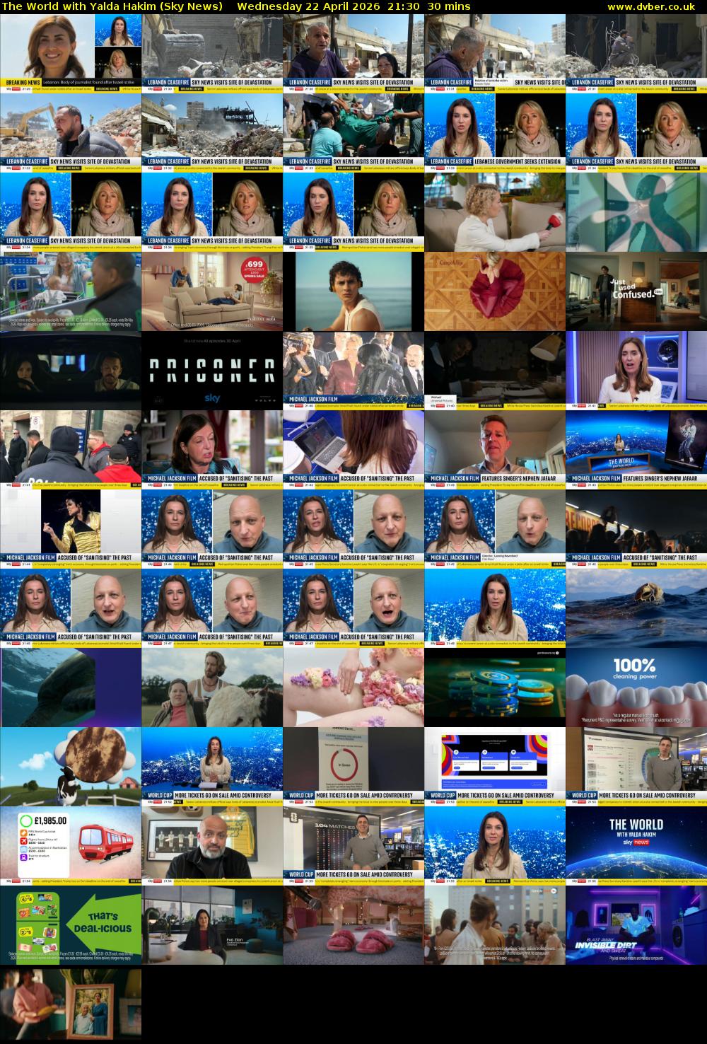 The World with Yalda Hakim (Sky News) Wednesday 22 April 2026 21:30 - 22:00