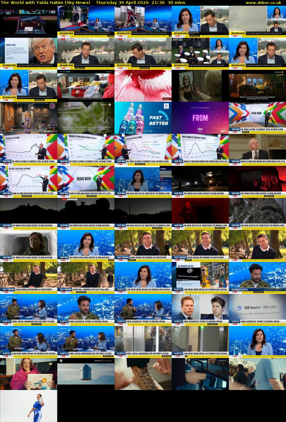 The World with Yalda Hakim (Sky News) Thursday 30 April 2026 21:30 - 22:00