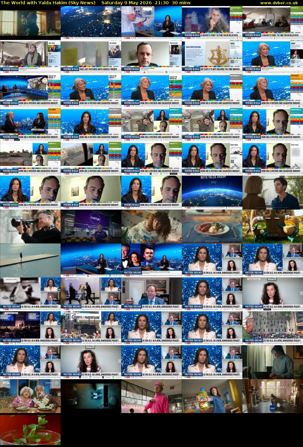 The World with Yalda Hakim (Sky News) Saturday 9 May 2026 21:30 - 22:00