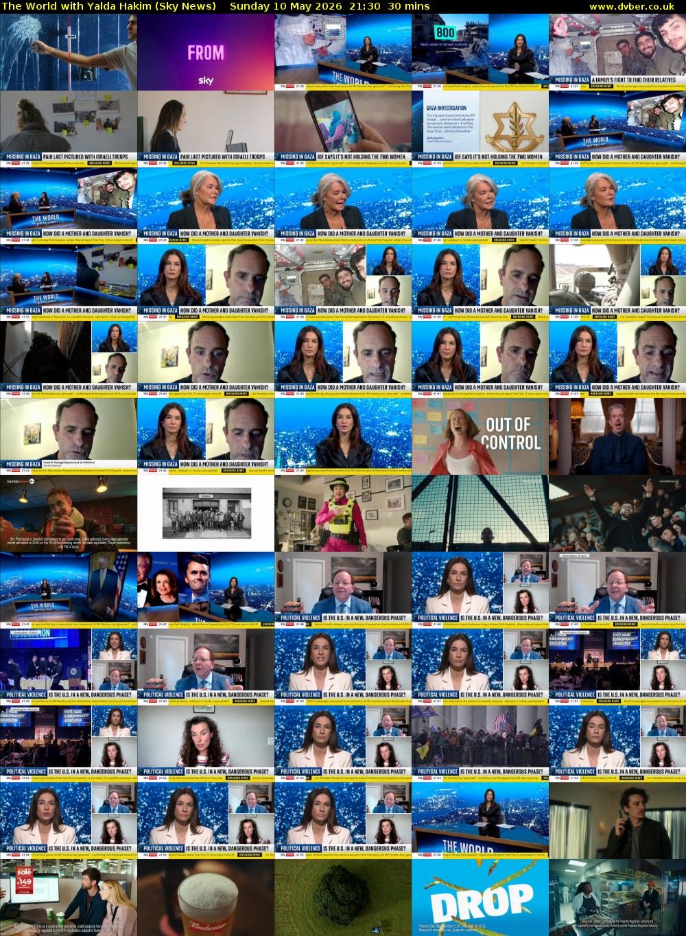 The World with Yalda Hakim (Sky News) Sunday 10 May 2026 21:30 - 22:00