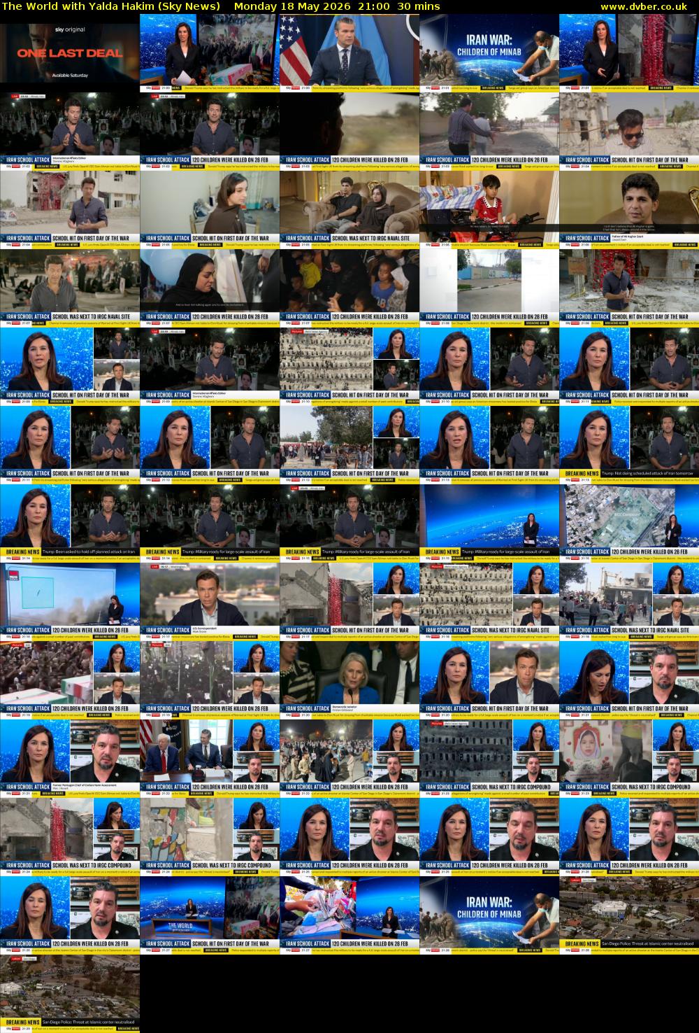 The World with Yalda Hakim (Sky News) Monday 18 May 2026 21:00 - 21:30