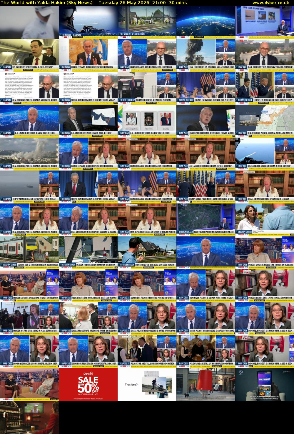 The World with Yalda Hakim (Sky News) Tuesday 26 May 2026 21:00 - 21:30