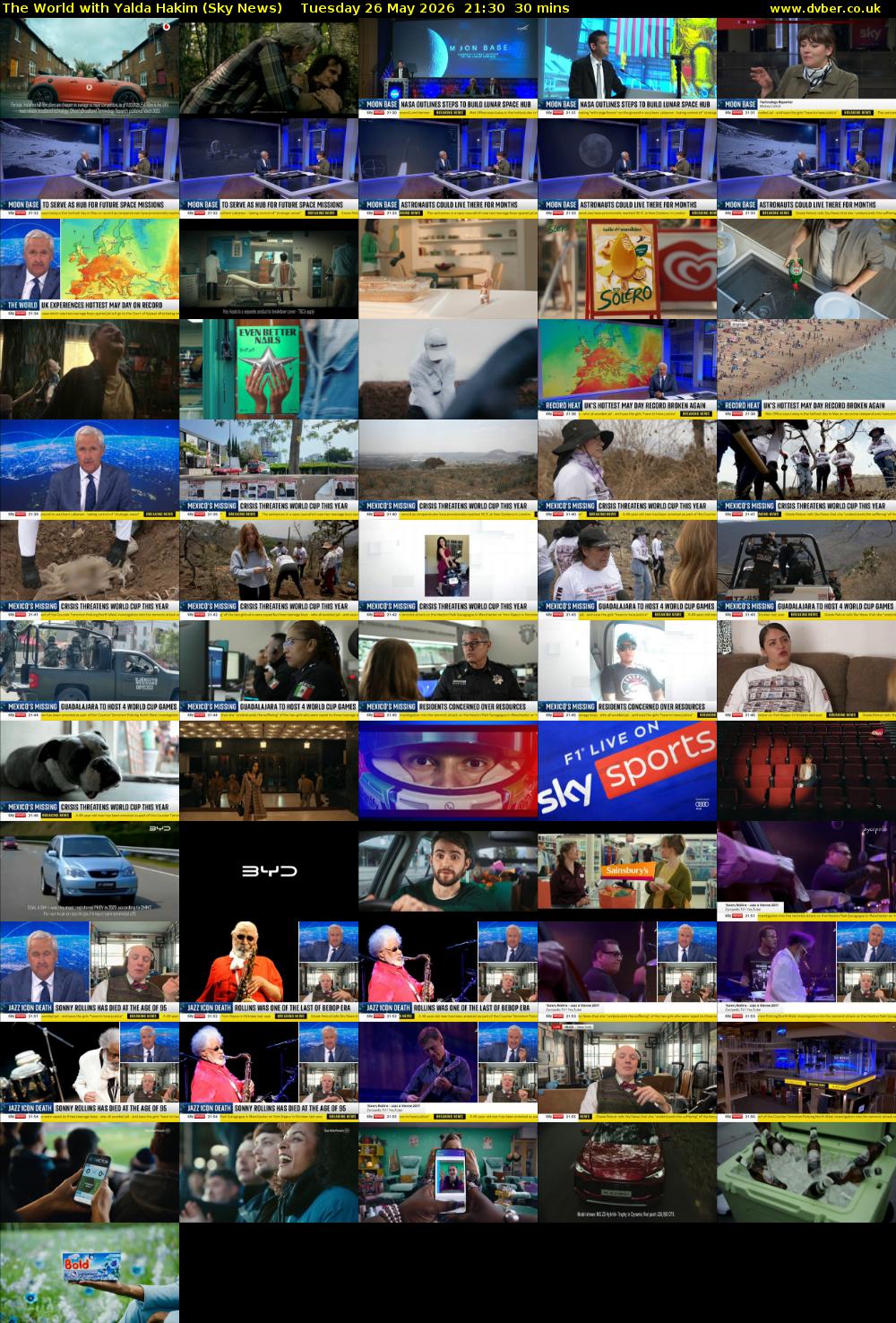 The World with Yalda Hakim (Sky News) Tuesday 26 May 2026 21:30 - 22:00