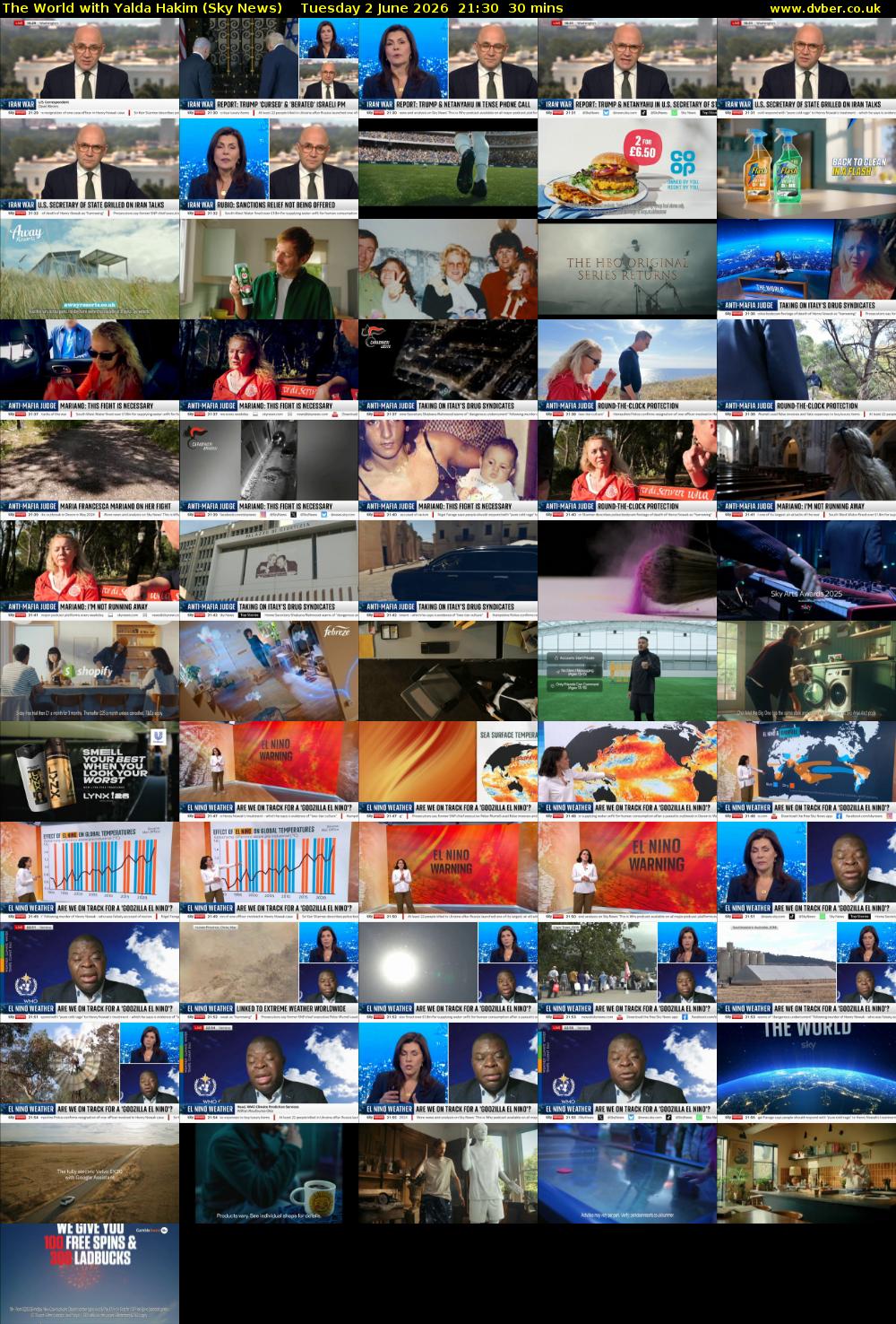 The World with Yalda Hakim (Sky News) Tuesday 2 June 2026 21:30 - 22:00