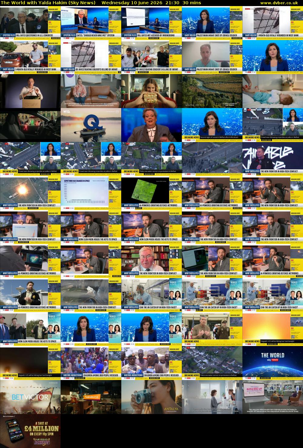 The World with Yalda Hakim (Sky News) Wednesday 10 June 2026 21:30 - 22:00