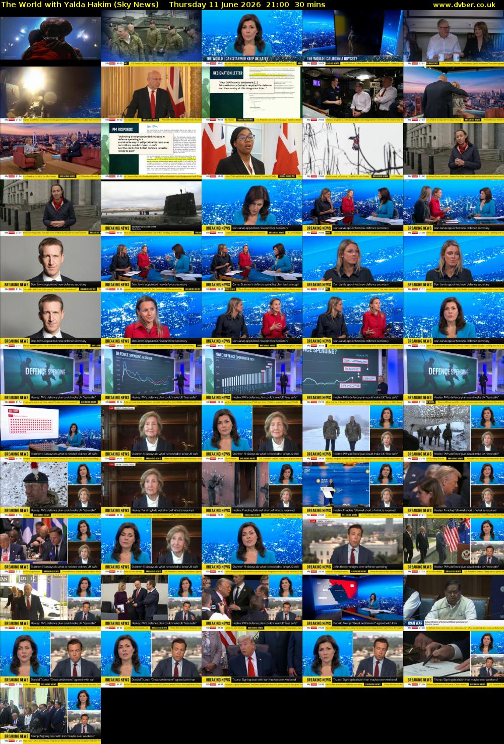 The World with Yalda Hakim (Sky News) Thursday 11 June 2026 21:00 - 21:30
